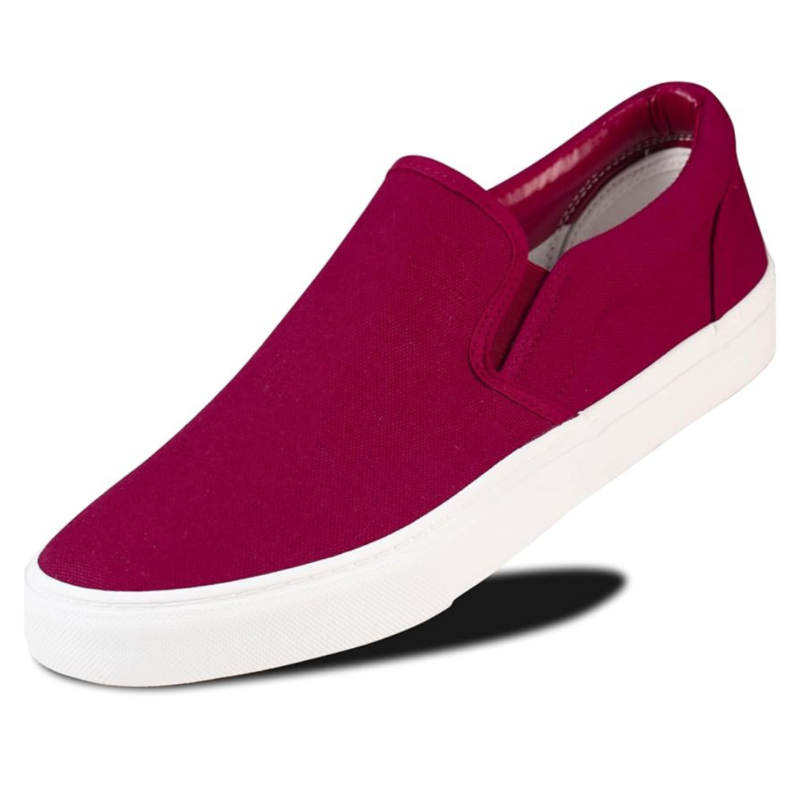 Rassivo Baskets Basses Classiques Slip-On pour Homme avec Semelle Souple | Bordeaux