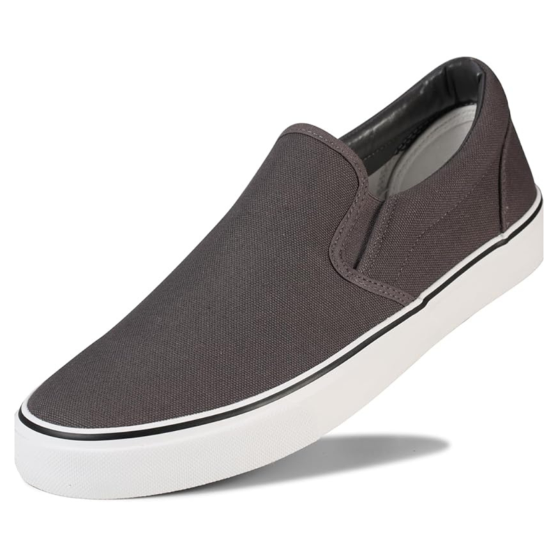 Rassivo Sneakers Basses Classiques Slip-On pour Homme avec Semelle Souple | Gris