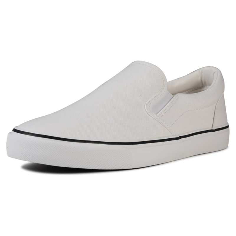 Rassivo Sneakers Basses Classiques Slip-On pour Homme avec Semelle Souple | Ligne Blanche – Image 2