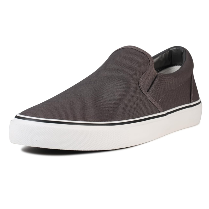 Rassivo Sneakers Basses Classiques Slip-On pour Homme avec Semelle Souple | Gris – Image 2