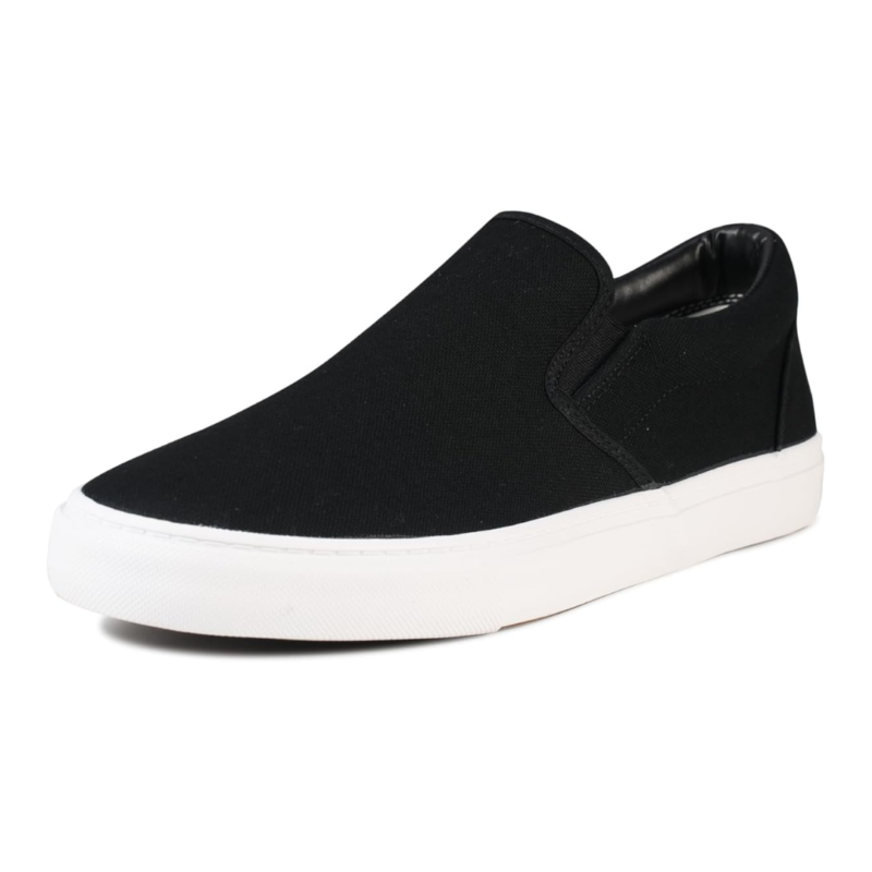 Rassivo Baskets Basses Classiques Slip-On pour Homme avec Semelle Souple | Noir – Image 2