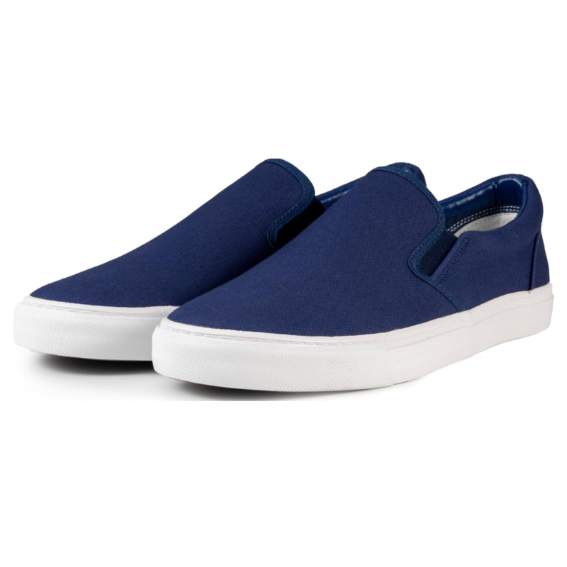 Rassivo Sneakers Basses Classiques Slip-On pour Homme avec Semelle Souple | Navy – Image 3