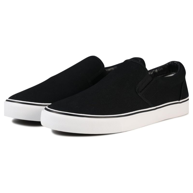 Rassivo Baskets Basses Classiques Slip-On pour Homme avec Semelle Souple | Noir – Image 3