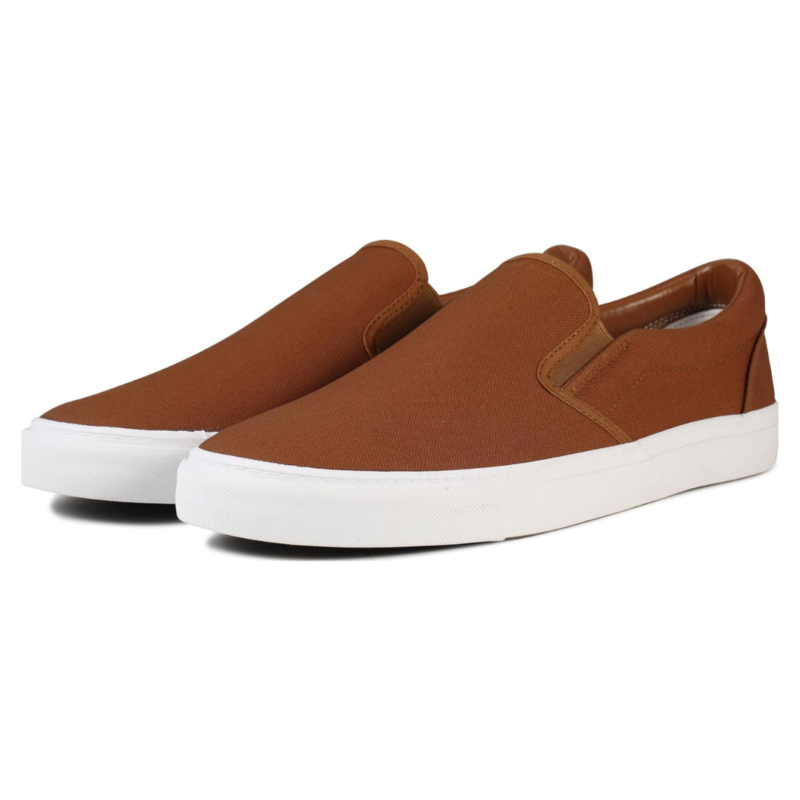 Rassivo Baskets Basses Classiques Slip-On pour Homme avec Semelle Souple | Marron – Image 3