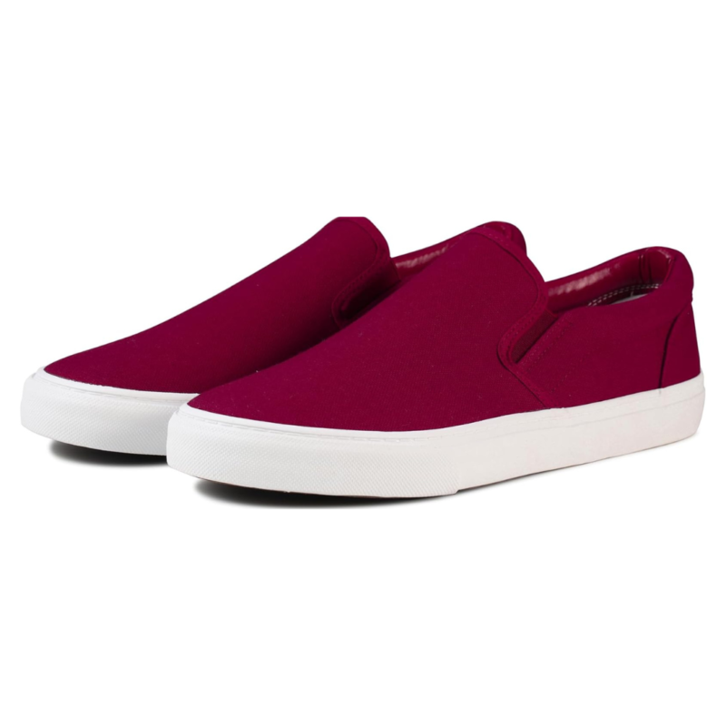 Rassivo Baskets Basses Classiques Slip-On pour Homme avec Semelle Souple | Bordeaux – Image 3