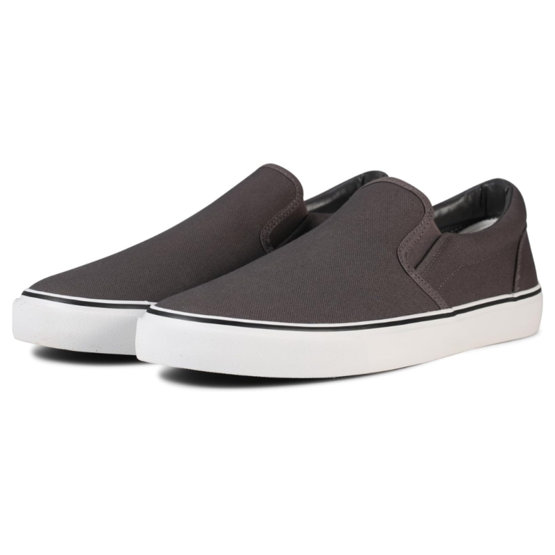 Rassivo Sneakers Basses Classiques Slip-On pour Homme avec Semelle Souple | Gris – Image 3