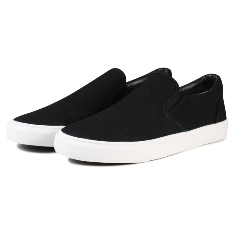 Rassivo Baskets Basses Classiques Slip-On pour Homme avec Semelle Souple | Noir – Image 3