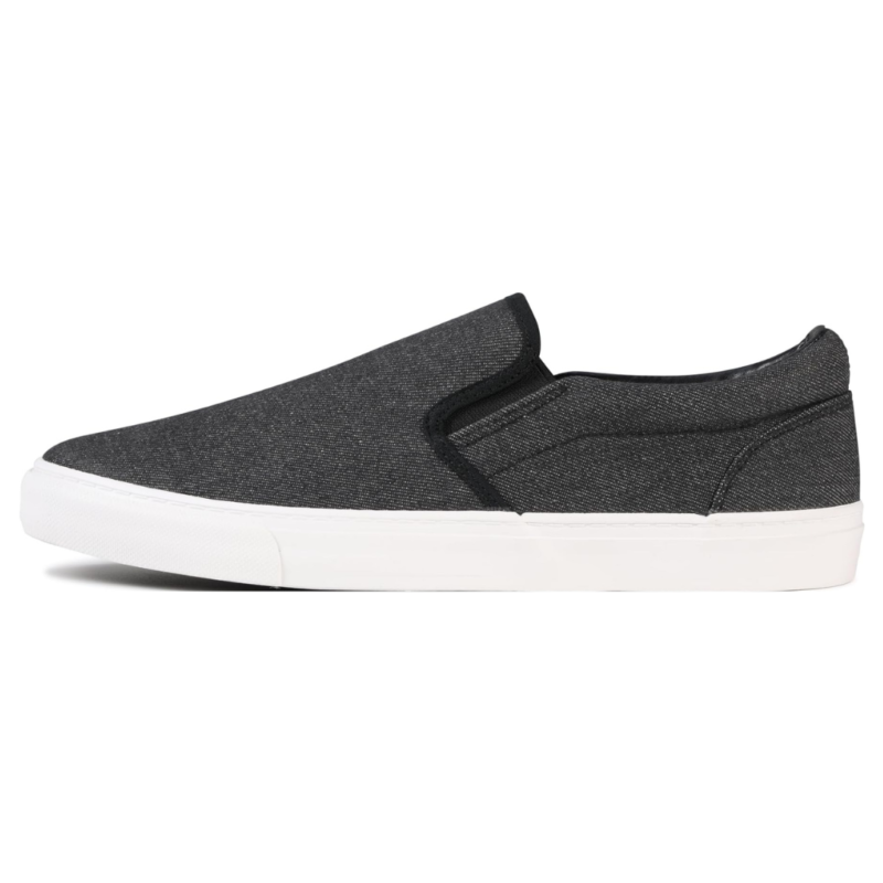 Rassivo Baskets Basses Classiques Slip-On pour Homme avec Semelle Souple | Denim Noir – Image 4