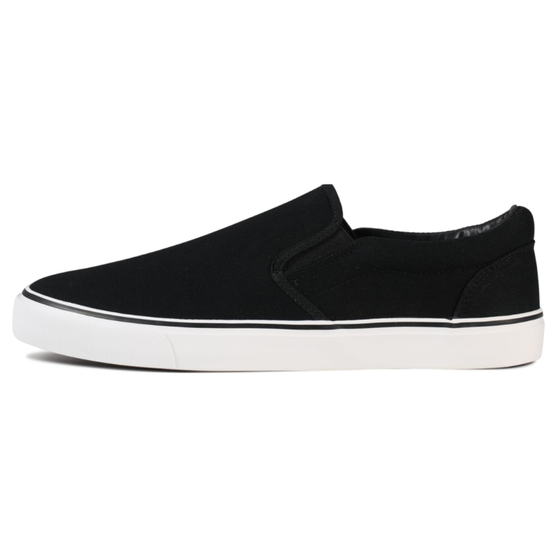 Rassivo Baskets Basses Classiques Slip-On pour Homme avec Semelle Souple | Noir – Image 4