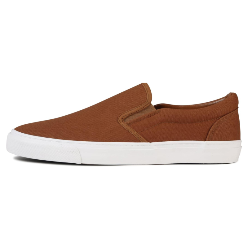 Rassivo Baskets Basses Classiques Slip-On pour Homme avec Semelle Souple | Marron – Image 4