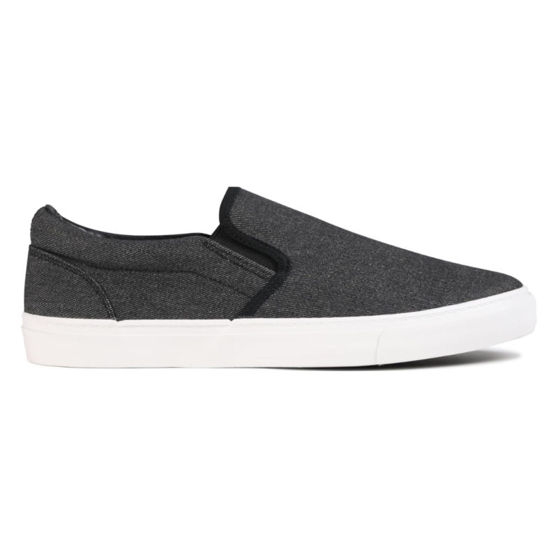 Rassivo Baskets Basses Classiques Slip-On pour Homme avec Semelle Souple | Denim Noir – Image 5