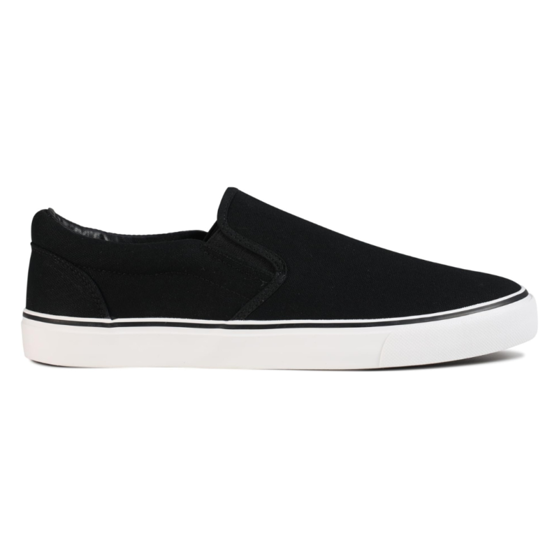 Rassivo Baskets Basses Classiques Slip-On pour Homme avec Semelle Souple | Noir – Image 5