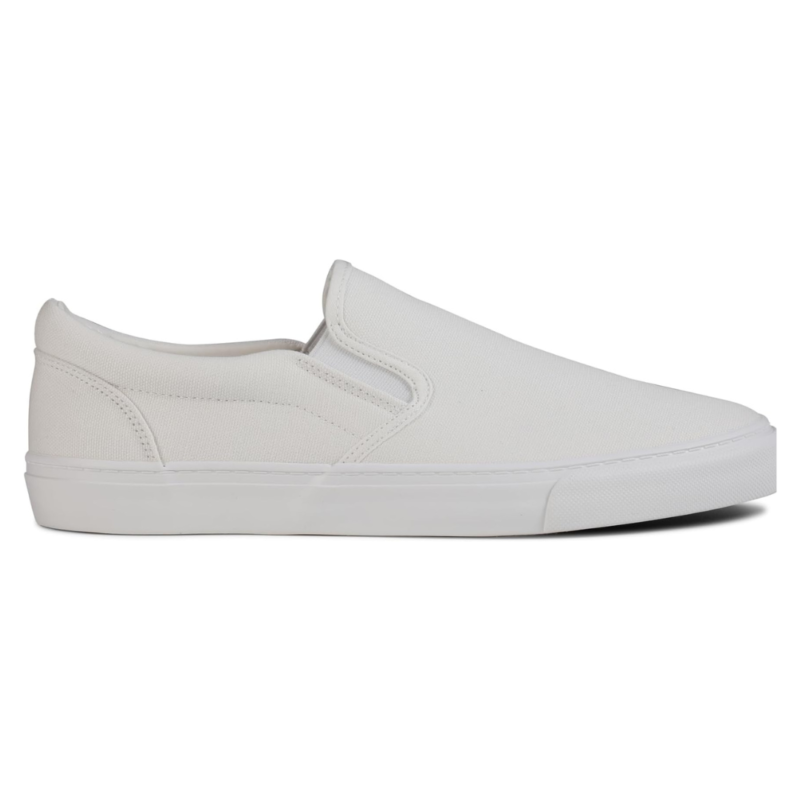 Rassivo Sneakers Basses Classiques Slip-On pour Homme avec Semelle Souple | Blanc – Image 5