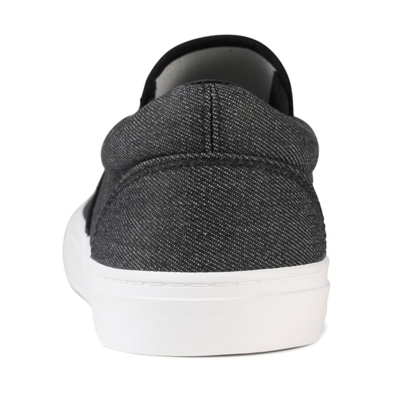 Rassivo Baskets Basses Classiques Slip-On pour Homme avec Semelle Souple | Denim Noir – Image 7